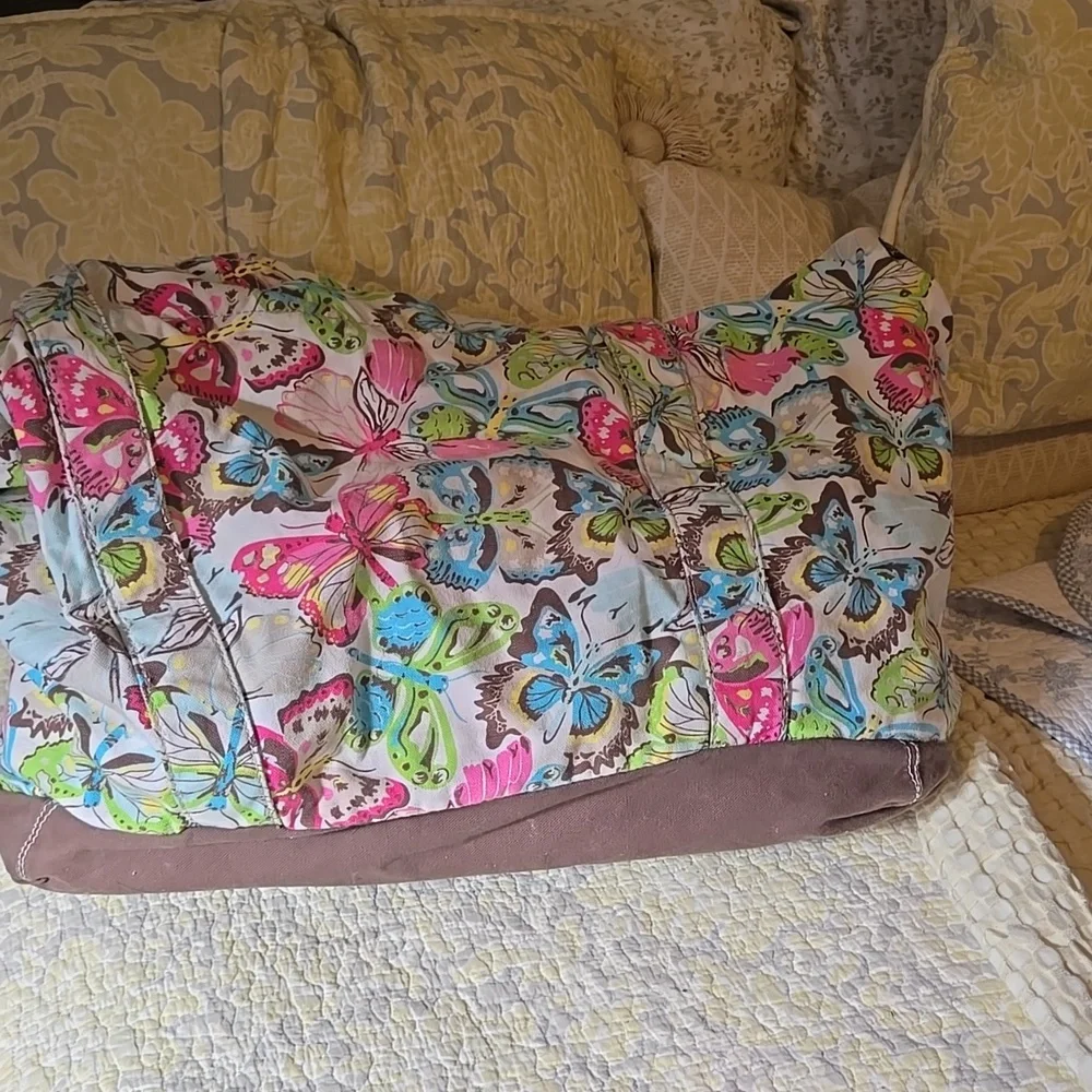 Xl canvas Thirty One Beach tote Floral Patterned Tote Bag - Picture 3 of 6